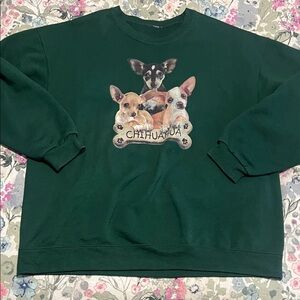 Green Chihuahua Sweatshirt